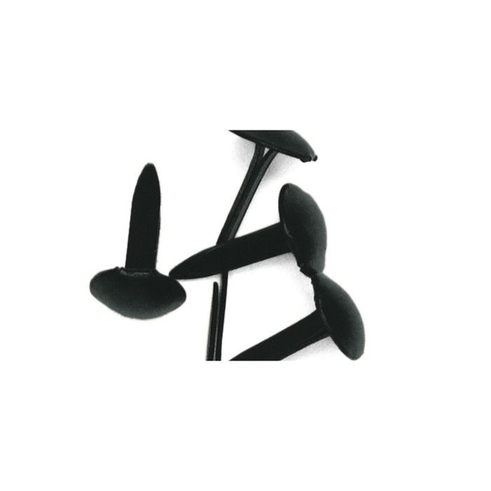 Attaches parisiennes Rond, 4+8 mm, boîte blister 75 pces, noir