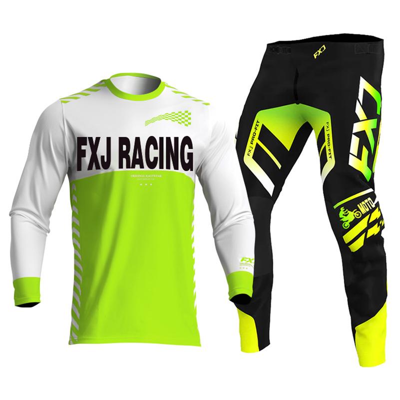 Set di abbigliamento da motocross per bambini 4 5 6 7 8 9 10 11 12 13 anni Ragazzi Bambino Motociclista Ragazzo Ragazza Maglia Pantaloni Kit tuta da corsa Fuoristrada Enduro MX MTB