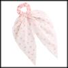 White Fang Ribbon Scrunchie Hair Hair Tie, Arrangement, Cute, Stylish, Women's, AZ558(45658)