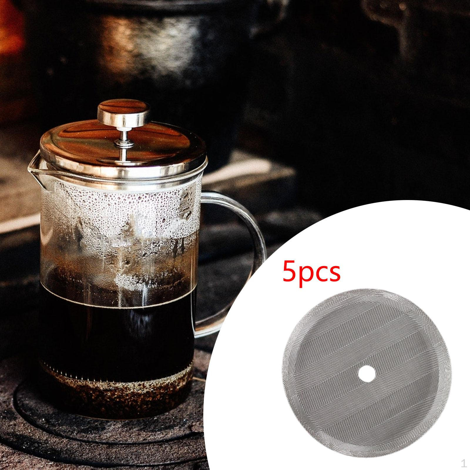 

5 Count French Press Replacement Screens for Kitchen Use Diameter 7.5cm