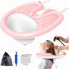 Inflatable Shampoo Trays with Tube Inflator Pump Mobile Hair Washing Basin No Spills Wash Hair In Bed Hair for Elderly Disabled Pregnant Injured