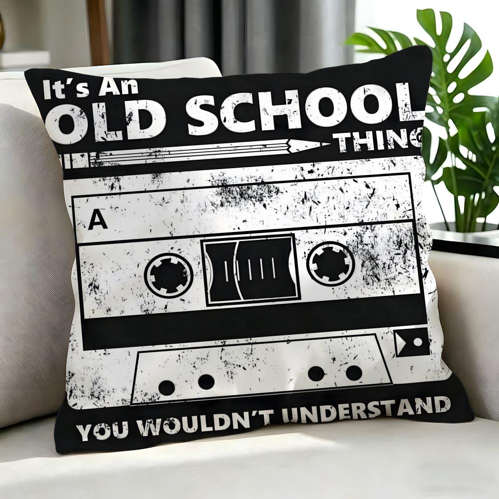 decor Music Tape Print Cushion Cover Cushion Cover Set Pcs x x x Pillowcase Decorative Sofa Home Decor