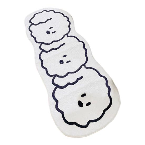 Cartoon Animal Carpet Imitation Cashmere Bedroom Rug Anti-Slip Cat Dog Floor Mat for Living Room Nursery Children's Room