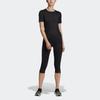 Adidas Stella McCartney P Ess Tee Fashion Casual Sports Training Short Sleeve T-Shirt Women Tops Black EA2215