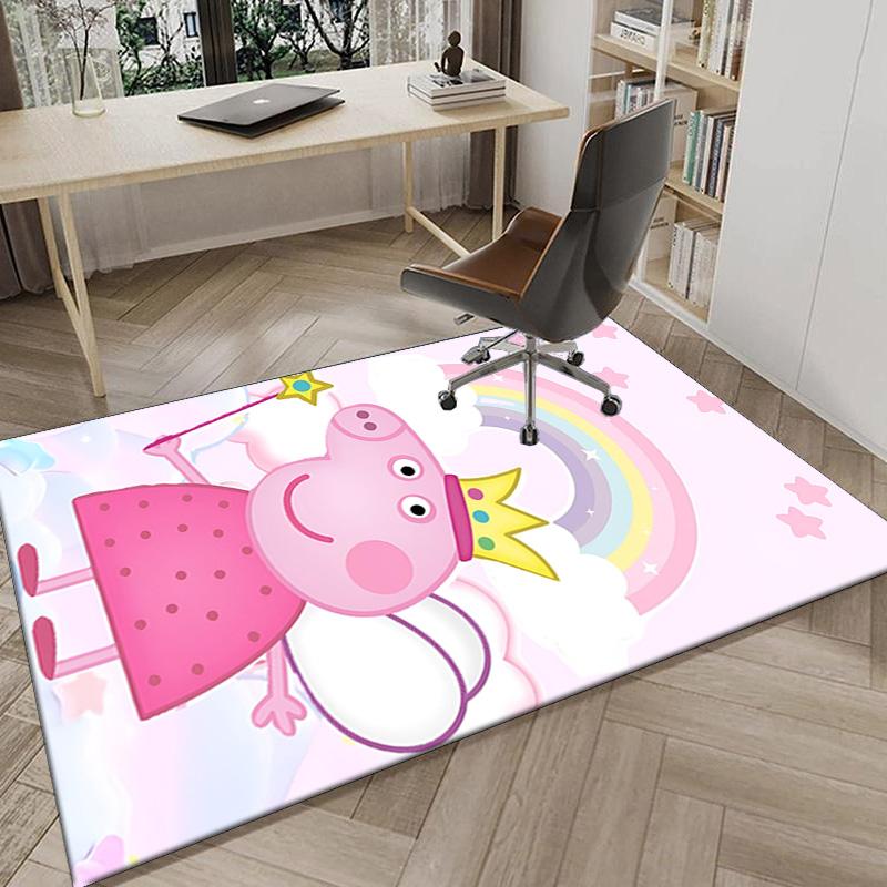 Dance Party With Peppa Area Rug Office rug, Chair Rug, Decor Carpet Livingroom bedroom Mat, Large Size Fan gifts Christmas gifts