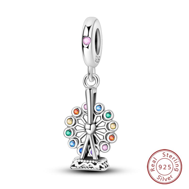 Copper Famous Attractions Eiffel Tower Church Luminous Charms Pendants Fit Qikaola Original Bracelets Diy Jewelry