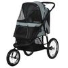 Foldable Pet stroller, Dog Buggy with Three Wheels, for Small/Medium Dogs, Grey