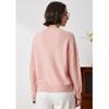 Komon Boca Women's Crew Neck Cable Knit Cashmere Sweater