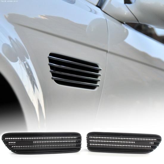 2Pcs Seite Fender Vent Grill Anti-korrosion Perfekte Spiel ABS Seite Fender Luftstrom