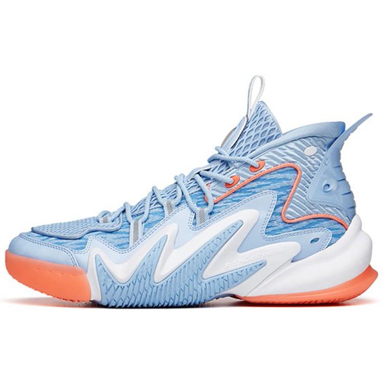 New Anta Berserk 2 Cushioning, Slip Resistant, And Abrasion Resistant High Top Basketball Shoes Dazzling Blue 112031601S-3