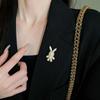 Nouvelles Broches Lapin Brillantes Incrustées de Strass Pour Femmes Mode Broche Cristal Perle Pins Bijoux Fête Mariage Cadeaux Accessoires