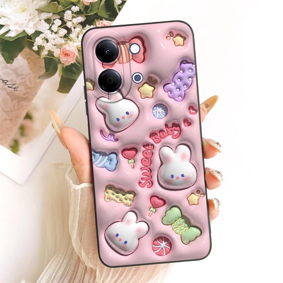 For Vivo Y05 Case Cover Luxury Fashion Cute Cartoon Funny Painted Silicone Funda For VivoY05 Casing