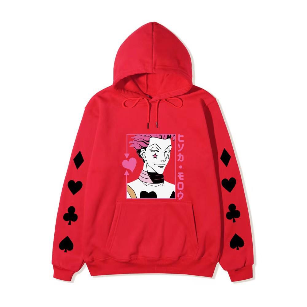 HUNTER X HUNTER Hisoka Print Fashion Sweatshirt Hip Hop Casual Unisex Autumn Winter Fleece Streetwear Tops