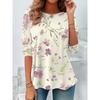 Women's T Shirt Print Graphic Plants Vintage Fashion Stylish Long Sleeve Crew Neck Round Neck Regular Tops
