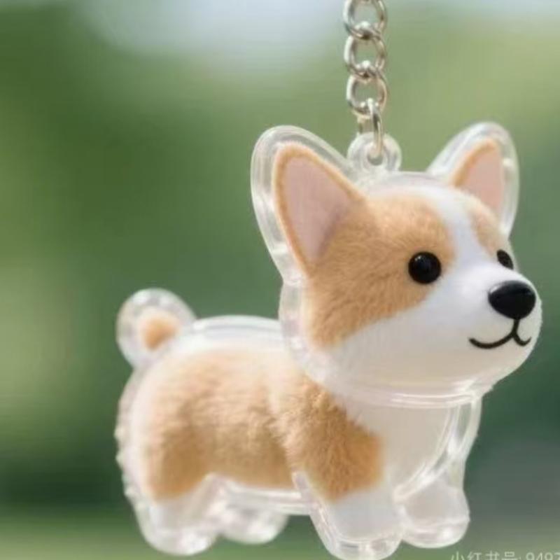 Dog Shape Pet Hair Storage Box Transparent Diy Handmade Pet Hair Keychain Backpack Decor Accessories Souvenir Collection Gift