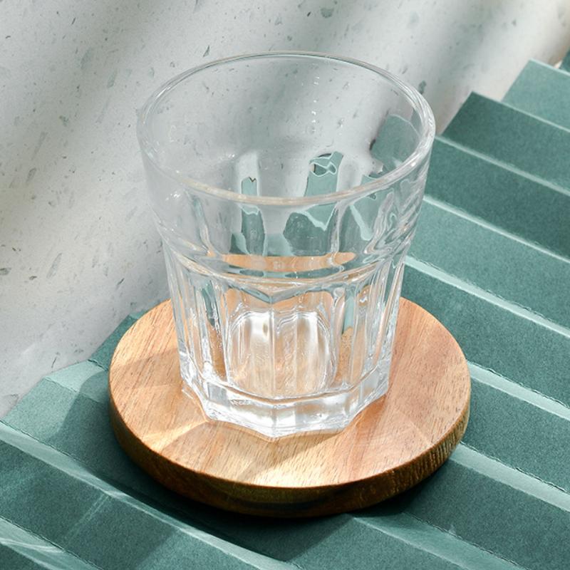Acacia Wood Coasters Craft Wooden Insulation Pad Wooden Coffee Cup Desk Mat Wooden Decoration