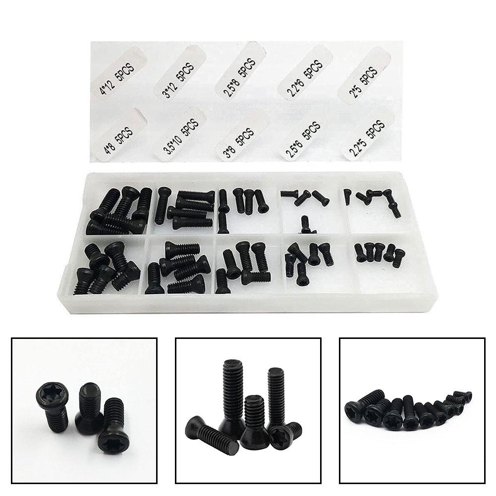 50pcs M2/M2.2/M2.5 For M3 For M3.5 4 CNC Insert Torx Screws For Repair Replacement Carbide Inserts Lathe Tools Holder Bolt Parts