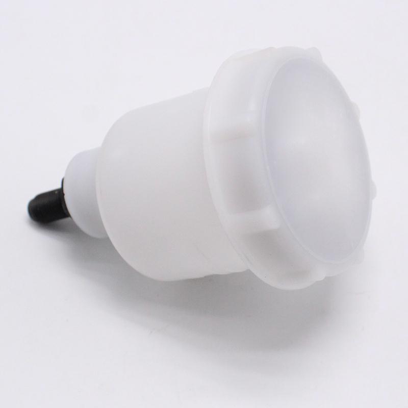 Car Brake Clutch Fluid Reservoir 7/16 Male Threaded Outlet 60mm Diameter ABS Material for Automotive Engine Compartment Use