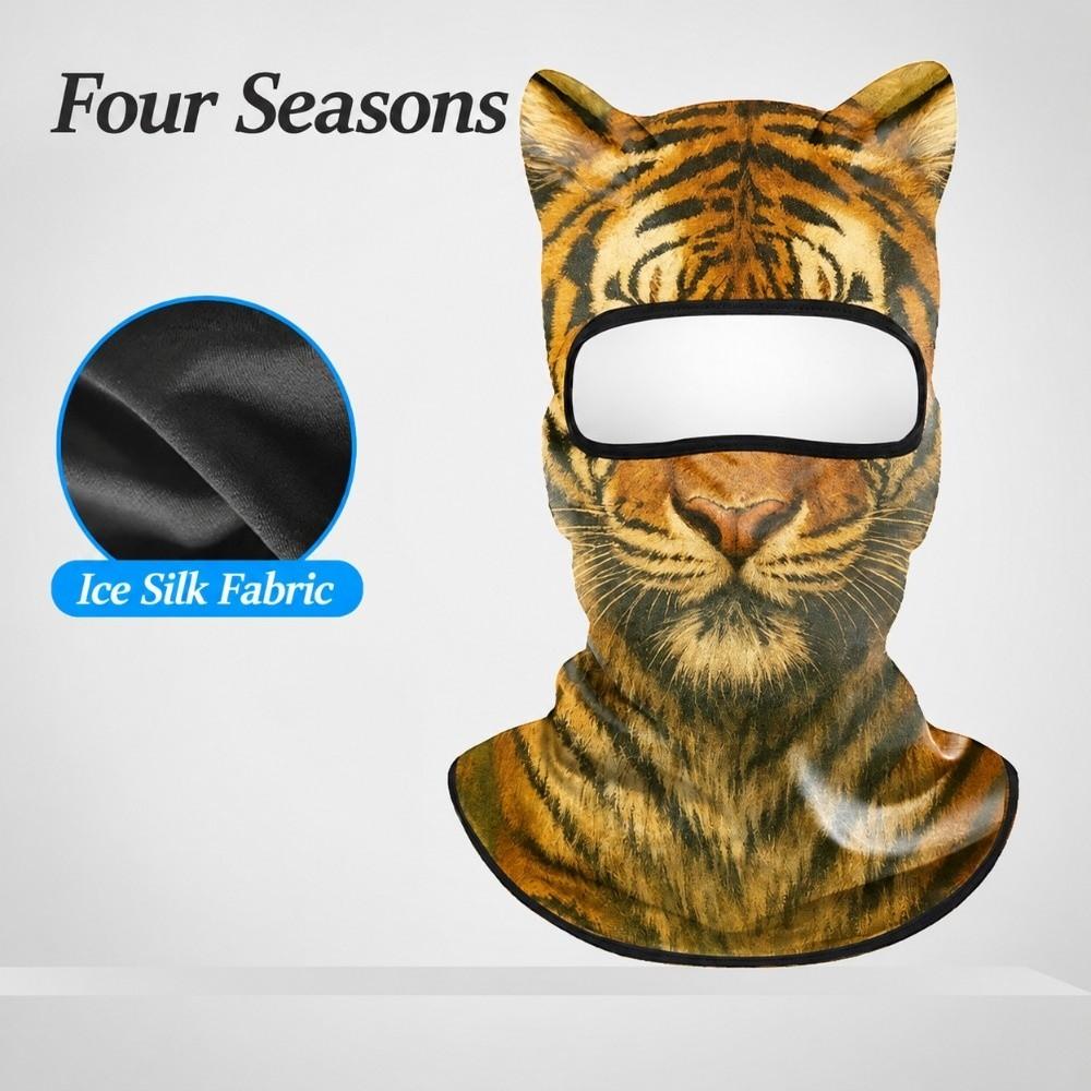 Windproof Balaclava Mask Ice Silk Eared Head Cover Novelty Full Face Mask Cycling/Party/Outdoor