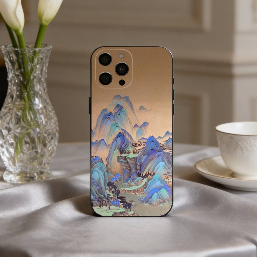 C-Chinese-E l-landscape-E Phone Case For iPhone 17pro, 16,15,14,13,12,11 X XR Plus,Others Soft Black Cover