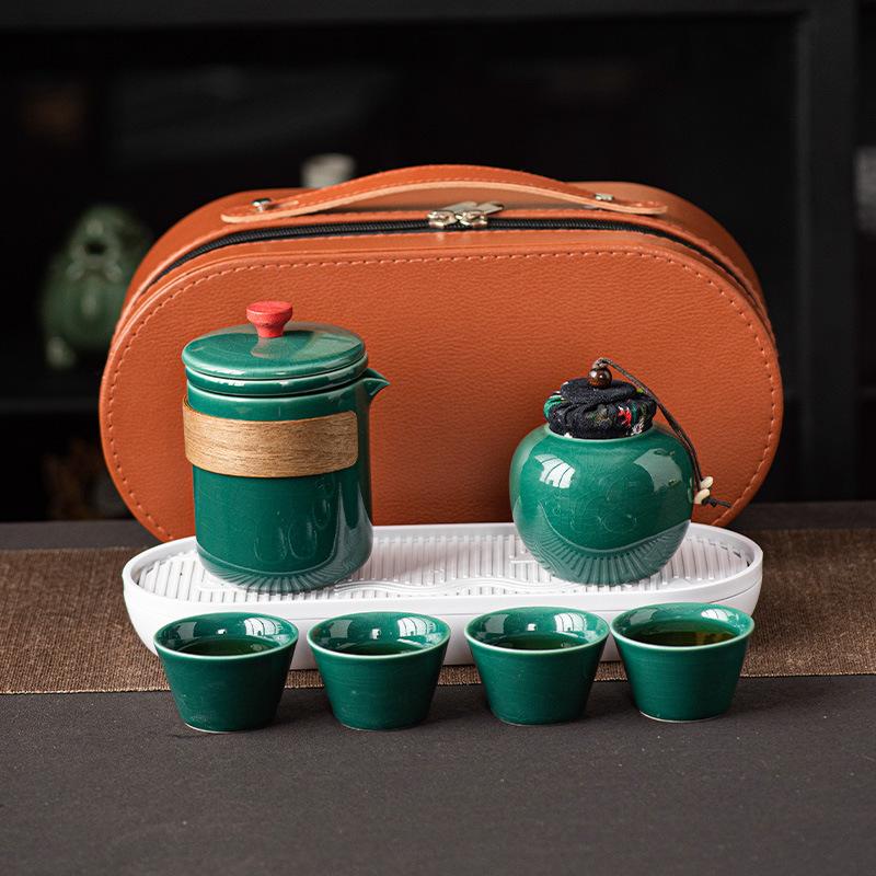 Business opening commendation Car travel Ge kiln tea ware Send customers a gift Annual meeting activities