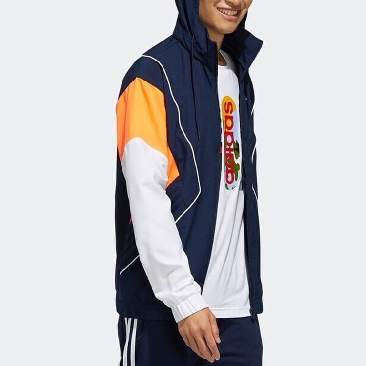 adidas Kurtki Neo Męskie College Navy z Kapturem Umiarkowane Inne FK3493