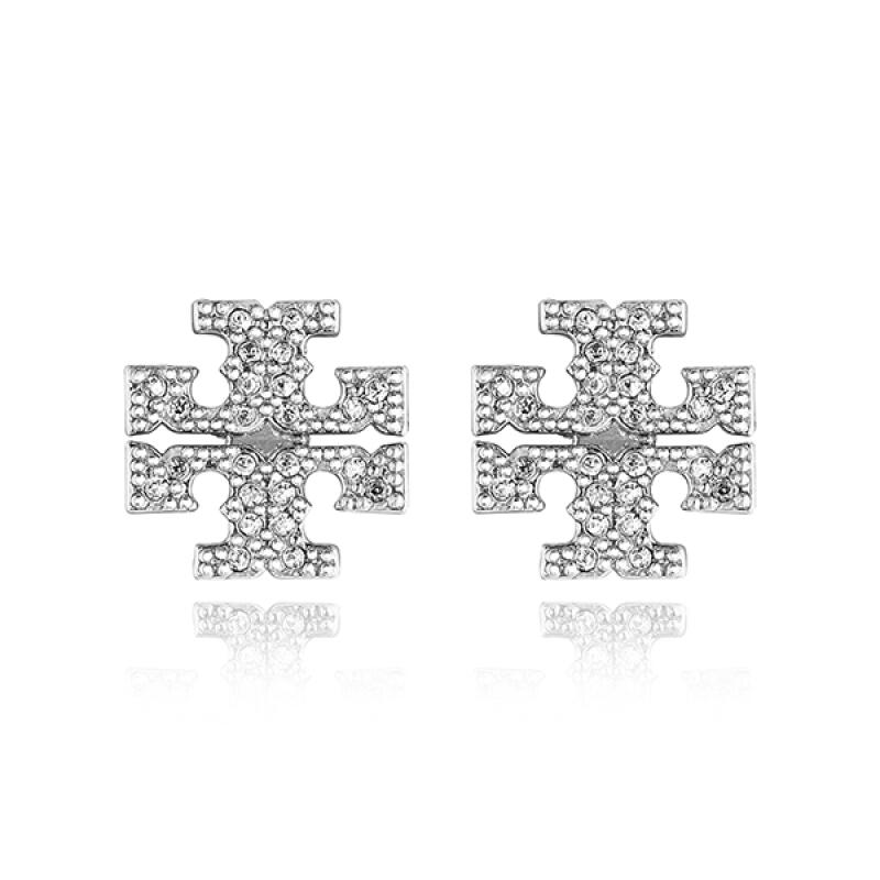 

Tory Burch Kira Crystal Logo Earrings 53423 042 53423 042