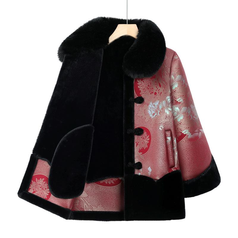 Winter Mother's Winter Clothes Plus Velvet Thick Coat Middle-aged and Elderly Grandma's Winter Clothes Top Grandmother's Clothes Super Thick Clothes