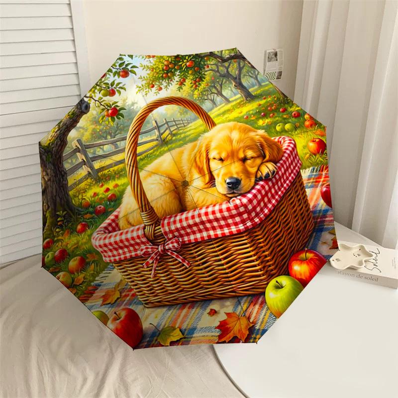 

1PC Apple Orchard Umbrella-8-Rib Reinforced, Automatic Open, Lightweight & Durable, Fashion Accessory for Outdoor-D316
