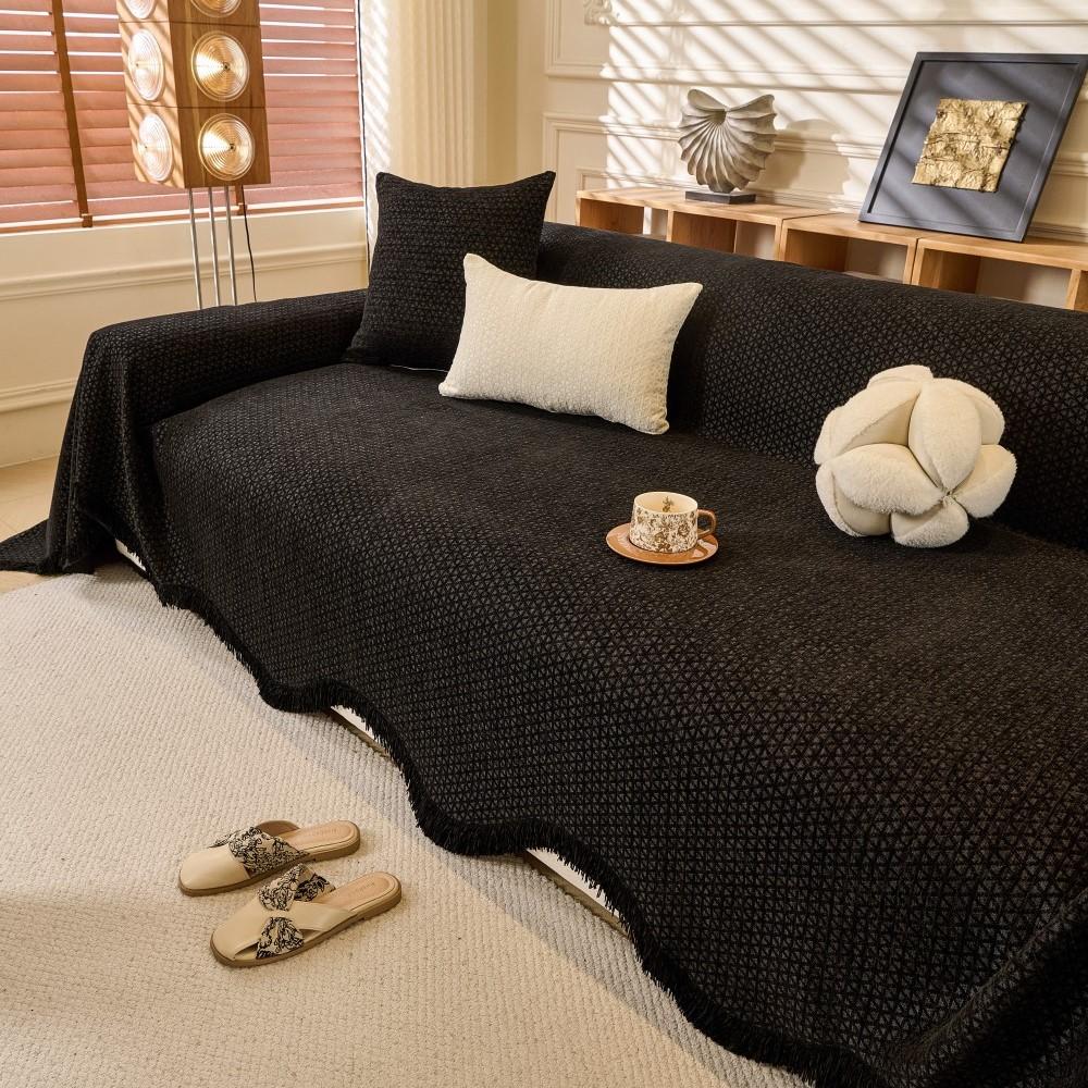 Full Coverage Straight Sofa Cover All-Season Sofa Throw Non-Slip Washable Pet-Friendly Couch Cover Blanket Living Room Mats