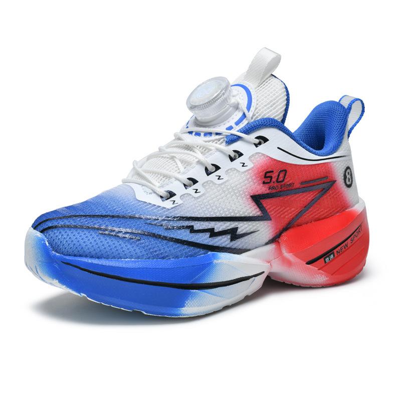 Children's Colorful Fashion Sneakers 2025 Boys Street Tide Casual Breathable Shoes Rotating Buckle Girl Outdoor Running Shoes