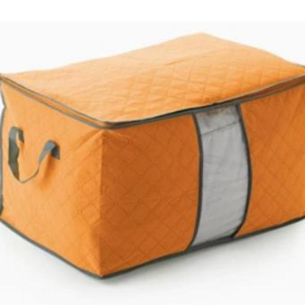with Reinforced Handle Clothes Storage Bag Foldable Cotton Quilt Bags  For Blankets Bedding