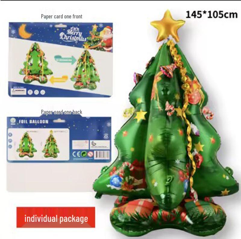 3D Santa and Sleigh with Reindeer Balloon Decor Set