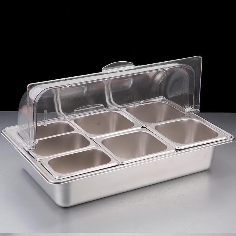 JINGRX Edelstahl Food Display & Servier-Set