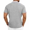 Mens Summer Textured Short Sleeve Polo Shirt Business Casual Solid Lapel Top