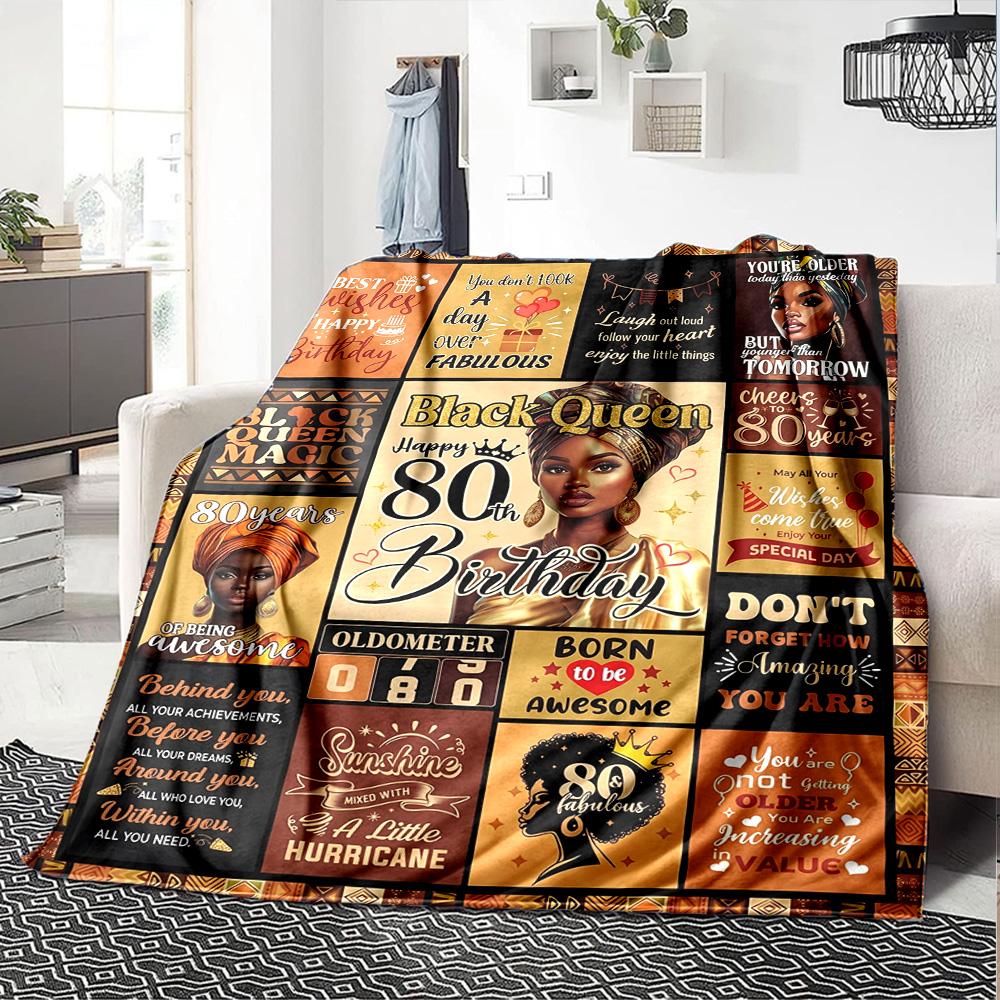 Black Queen Magic Celebration Cozy Blanket Comfortable ure Throw For Sofa Couch Office Bed Picnics Ideal for All Seasons Modern Perfect Gift Y36