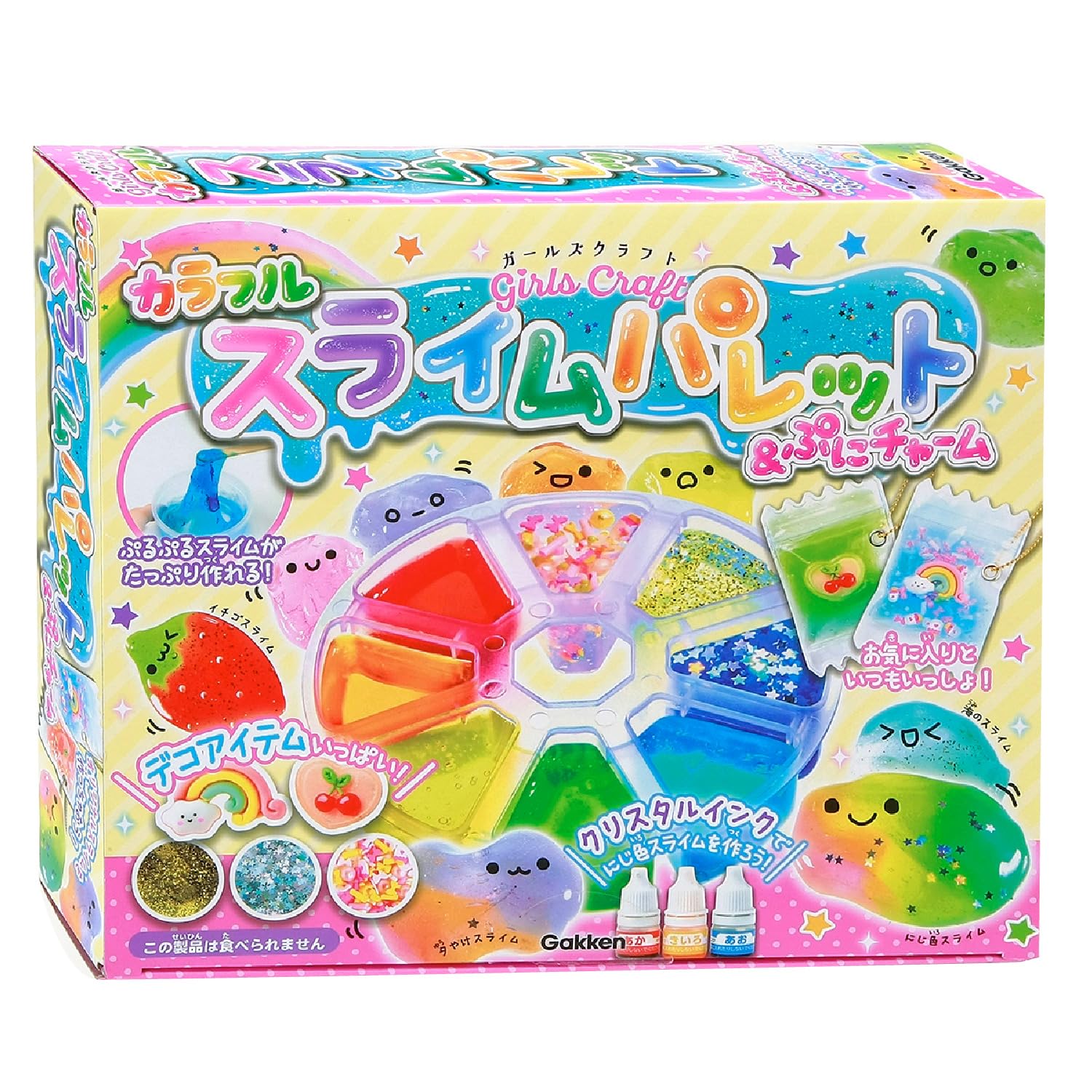 Gakken Girls Craft Colorful Slime Palette Squishy Charm 6 and Q750939 & (Ages up)