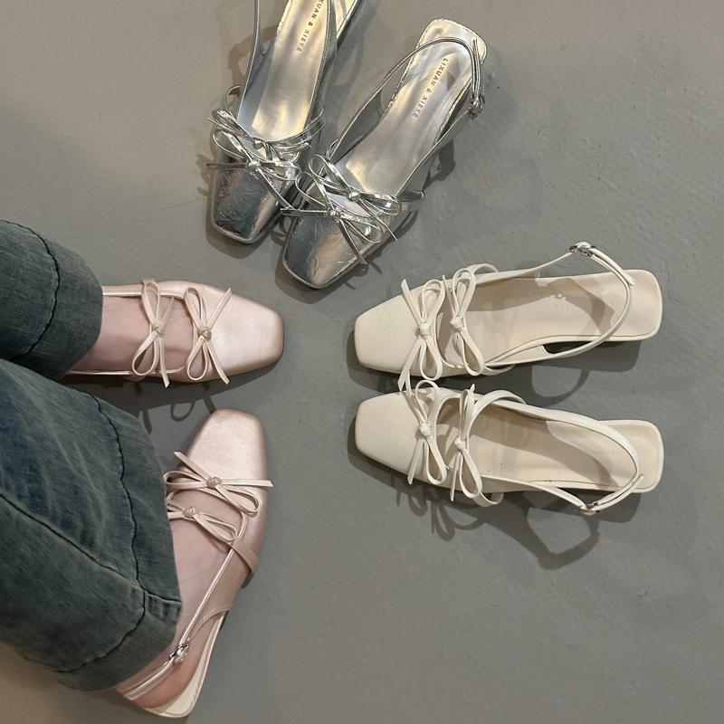 Fashion New Women's Boat Shoes Square Toe Slip On Flat Shoes Double Bow Ballet Flats Girls Princess Leather Shoes Spring Zapatos Mujer
