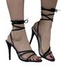 Large Size Sexy Fish Mouth Strap Stiletto High Heel Sandals Women's New Cross Strap Sandals Women