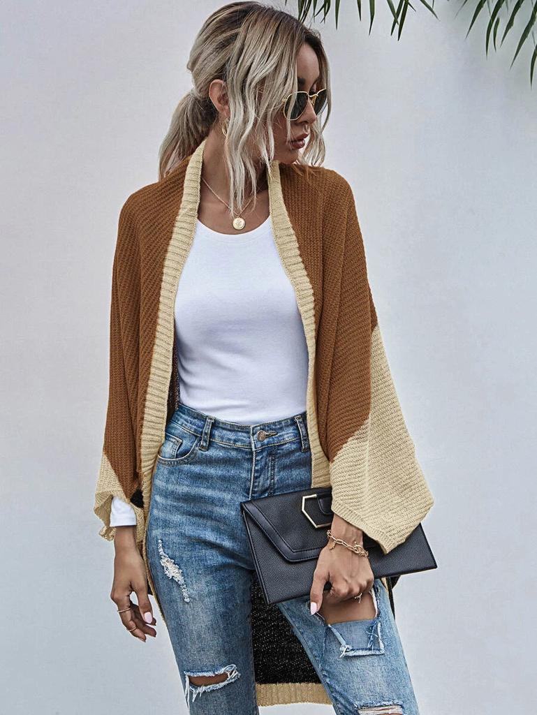 Women Long Sleeve Sweater Knitted Cardigan Loose Outwear Jacket Coat Sweater