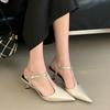 Fashion SUOJIALUN 2025 New Brand Women Sandal Fashion Pointed Toe Ankle Strap Ladies Elegant Slingback Shoes Thin High Heel Dress Pumps