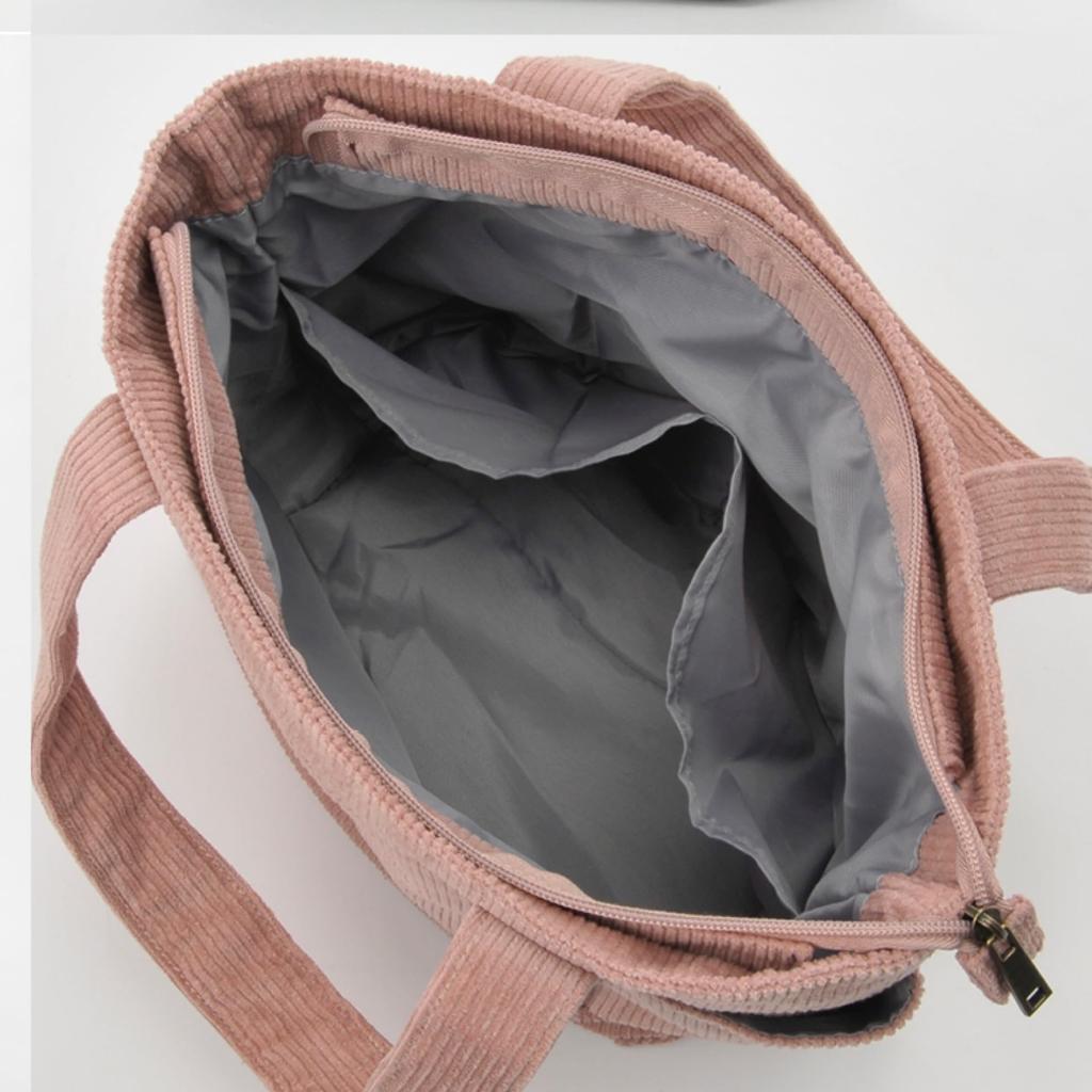 Snoopy Tote Bag Corduroy Bag Large Capacity Zook Bag School Tote Bag with Pockets Shopping Bag Commuting School Bag Cute Eco Bag Mother's Women's