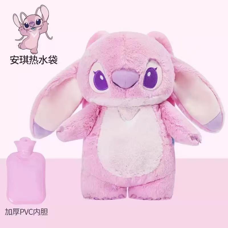 

Плюшевая бутылка для воды Stitch из аниме, зимняя, очень большого размера, для женщин, для дома, с ручным подогревом, праздничный подарок для девушки