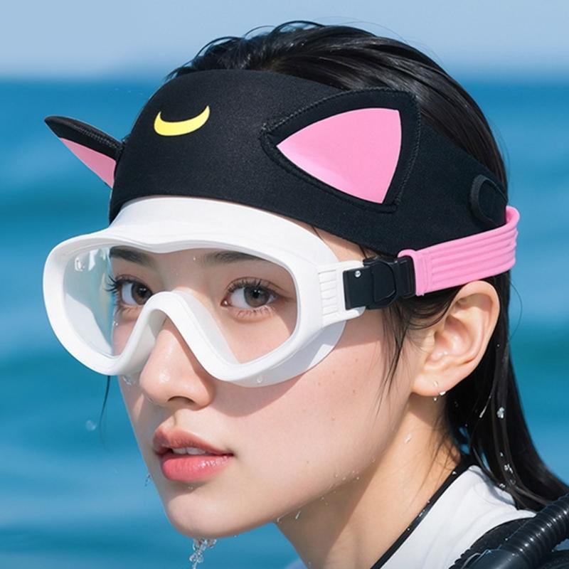 Adjustable Hair Protections Band Lovely Cats Ear 3mm Neoprene Diving Headband Cartoon Diving Wetsuit Hood Enduring