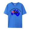 Australian Cattle Dog Flagga T-shirts Australisk Flagga T-shirt Smal Passform Ren Bomull Grupp T-shirts Klassisk Unisex