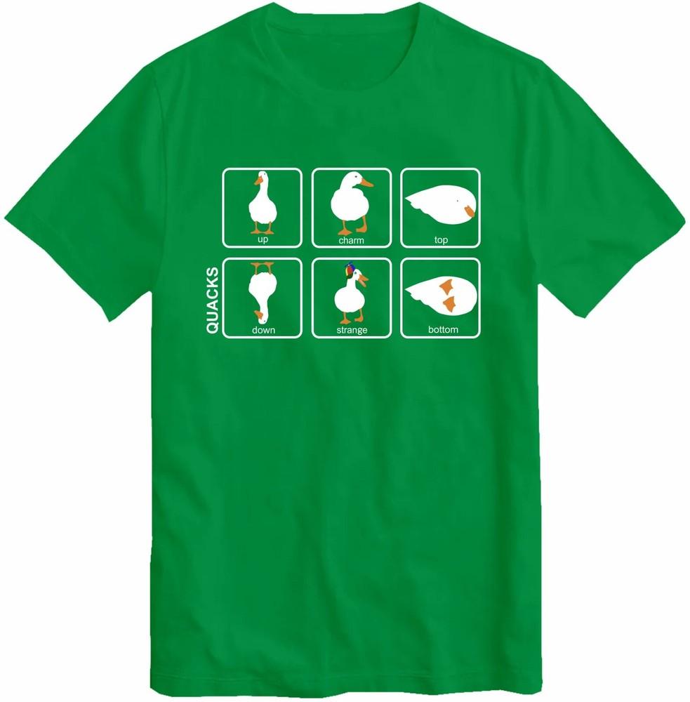 Quacks Funny Physics Pun Unisex Ducks School College University Tshirt S