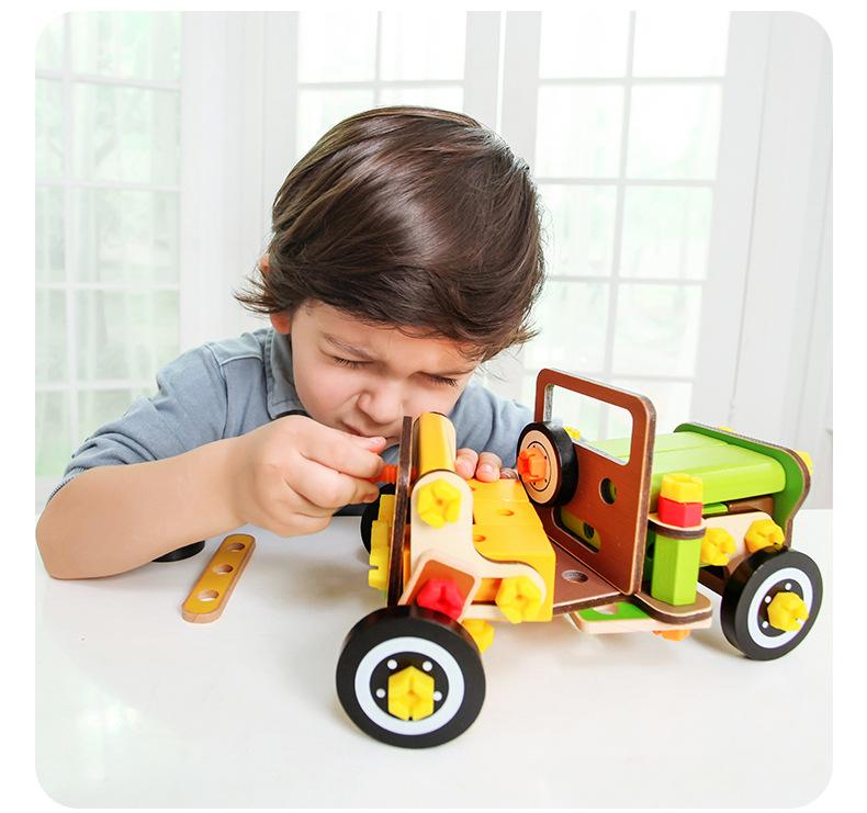 Iwood Children's Building Blocks Assembled Toys/Boys Fire Engine / Aircraft Model Children's Day Birthday Gift