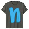 N Initial Letter Alphabet Unisexs TShirt Unisexs Tee Graphic Unisex Top