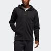 Adidas Sports Casual Hooded Zip-Up Jacket Men Outerwear Black FP8206