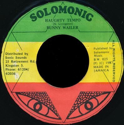 7inch Record BUNNY WAILER Haughty Tempo BW025 Solomonic 1987 Jamaica Reggae Ska Dub Used